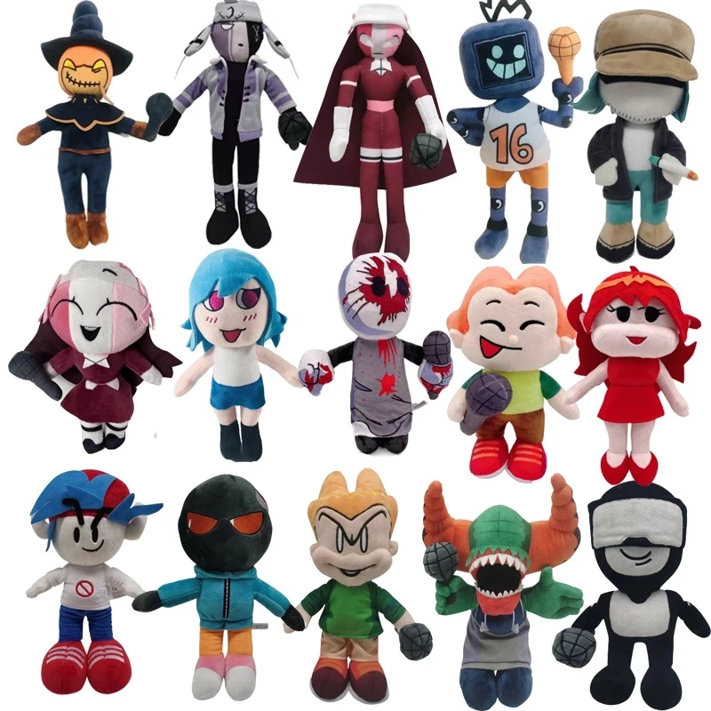 2021 New Friday Night Funkin Plush Toys Spooky Month Skid and Pump Game Stuffed Doll Sarvente Ruvyzvat Garcello Gift for Kids | Игрушки и