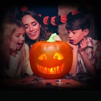 

3-In-1 Built-in Songs And Joke Halloween Pumpkin Lights Lanterns For All Saints' Day Halloween Party Decoration Light