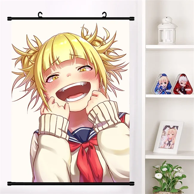 Японское Аниме Boku no My Hero Academy Himiko Toga Настенная роспись настенный плакат Otaku коллекция домашнего декора искусство - Цвет: A