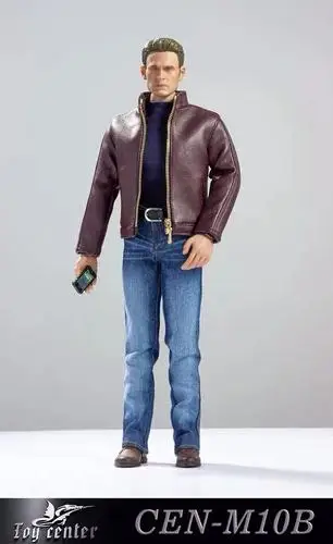 Игрушка mnotht центр CEN-M10 1/6 трендовая кожаная куртка и джинсы костюм реквизит для 12 дюймов Капитан Америка Фигурка DIY - Цвет: B