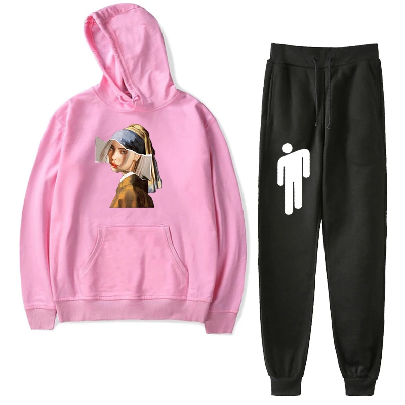 Billie Eilish/комплекты для детей; комплект из 2 предметов; бархатные толстовки с капюшоном и штаны для подростков; Спортивный костюм для девочек и мальчиков; светящаяся уличная одежда; спортивный костюм