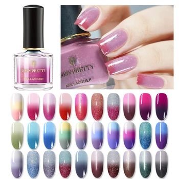 

BORN PRETTY Thermal Nail Polish for Winter Temperature Color Changing Nail Art Polish Colorful Nails Varnish 6ml DIY Manicuring