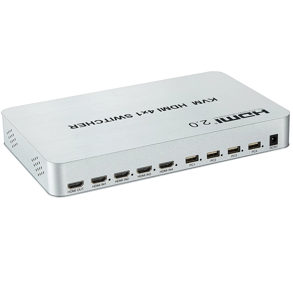 4K 60Hz 3D HDMI 2,0 KVM переключатель 4X1 USB KVM коммутатор 4 шт. беспроводная мышь клавиатура 4K X 2K HDCP 4 в 1 из компьютера DVD к телевизору