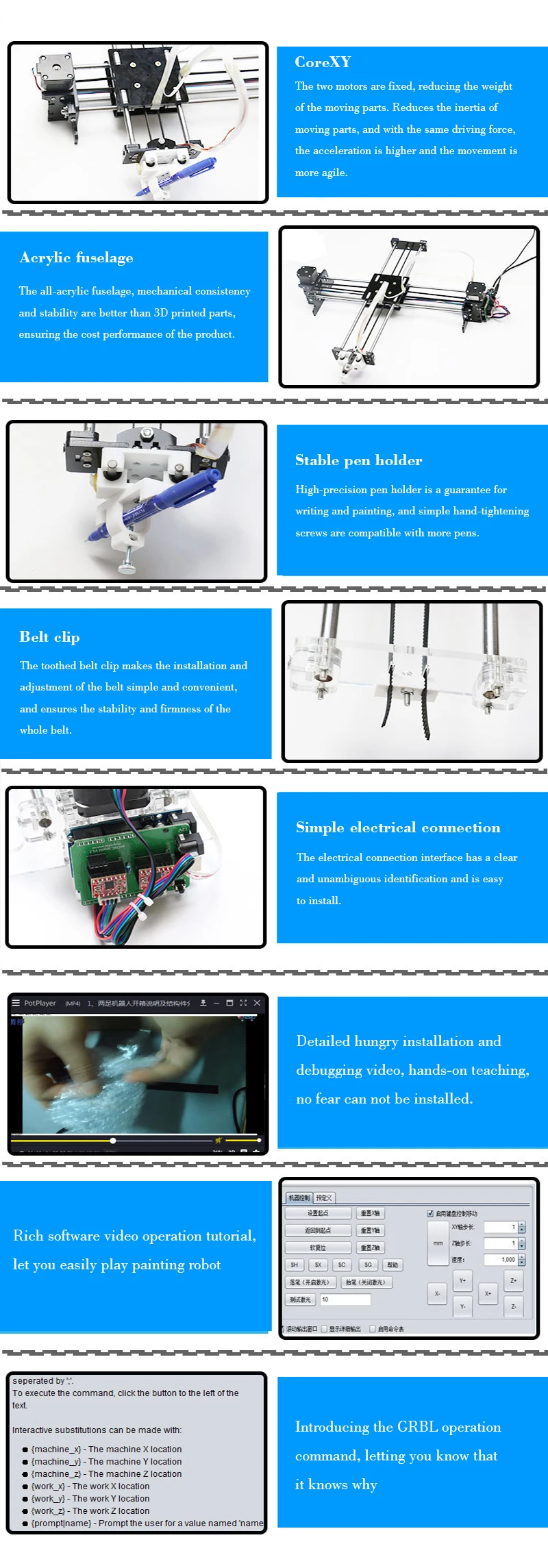 Drawbot ручка Рисование робот машина для письма надпись Corexy XY-плоттер роботизированная машина письмо машина для письма с UNO доска