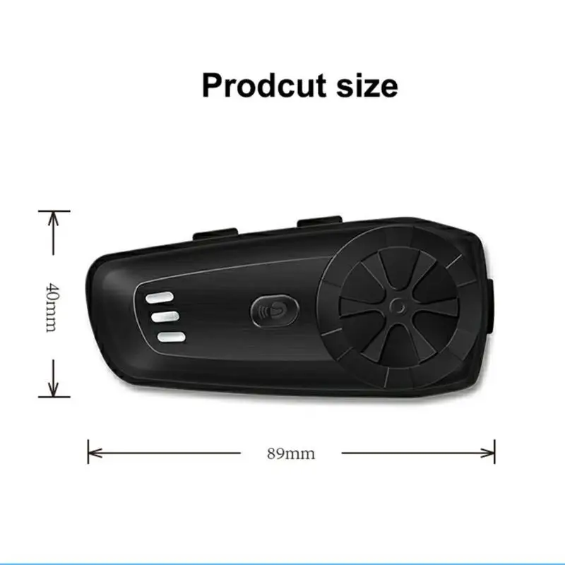 Прочная гарнитура наушник умелое производство M6 BT Интерком беспроводной Bluetooth мотоциклетный шлем гарнитура стерео наушники - Цвет: Черный