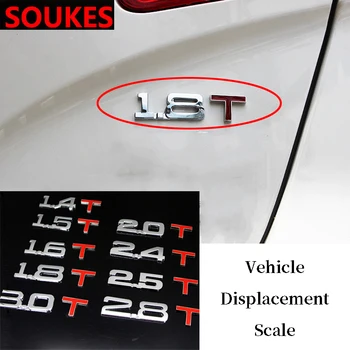 

Car Trunk Displacement Emblem badge Sticker For Audi A3 A4 B8 B6 A6 C6 A5 B7 Q5 C5 8P Q7 TT C7 8V A1 Q3 S3 A7 B9 8L A8 80
