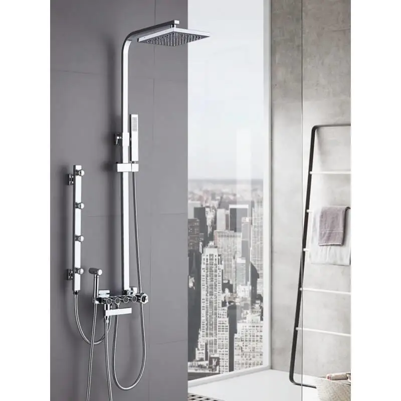 Набор для душа Regendouche Regadera Electronica Preto Black Colonne Salle De Bain Do Banheiro Doccia Chuveiro Eletrico Douche