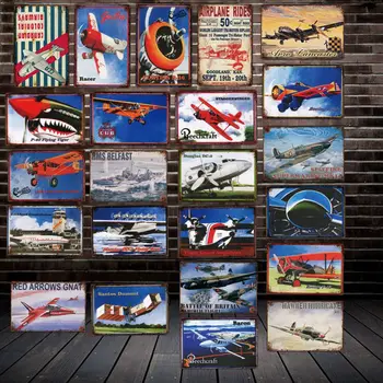 

[ WellCraft ] AirPlane Racer Metal Plaque Wall Tin Signs Posters Vintage Painting LYME REGIS Custom Decor LT-2010