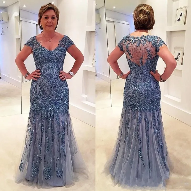 2019 nieuwe Kant Moeder Van De Bruid Jurken Pak Formele Wedding Party Jurken Lange V-hals Thee Lengte Plus Size Vintage 2019 nieuwe Kant Moeder Van De Bruid Jurken Pak Formele Wedding Party Jurken Lange V-hals Thee Lengte Plus Size Vintage