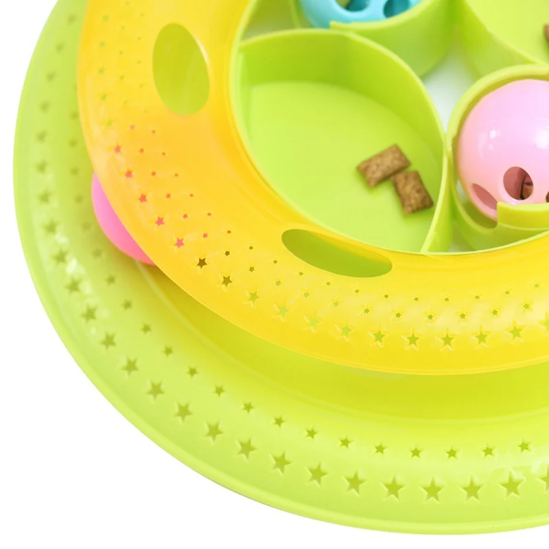 Забавный Кот Игрушка для домашней кошки Игрушки Intelligence Two Play диск кошка игрушечные мячи мяч игрушки домашние животные Зеленый Оранжевый Высокое качество