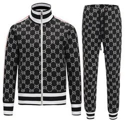 Survêtement pour hommes, taille élastique, Patchwork lettre pantalon col rond, ensemble de loisirs, jogging, sport, vêtements, automne 2021 