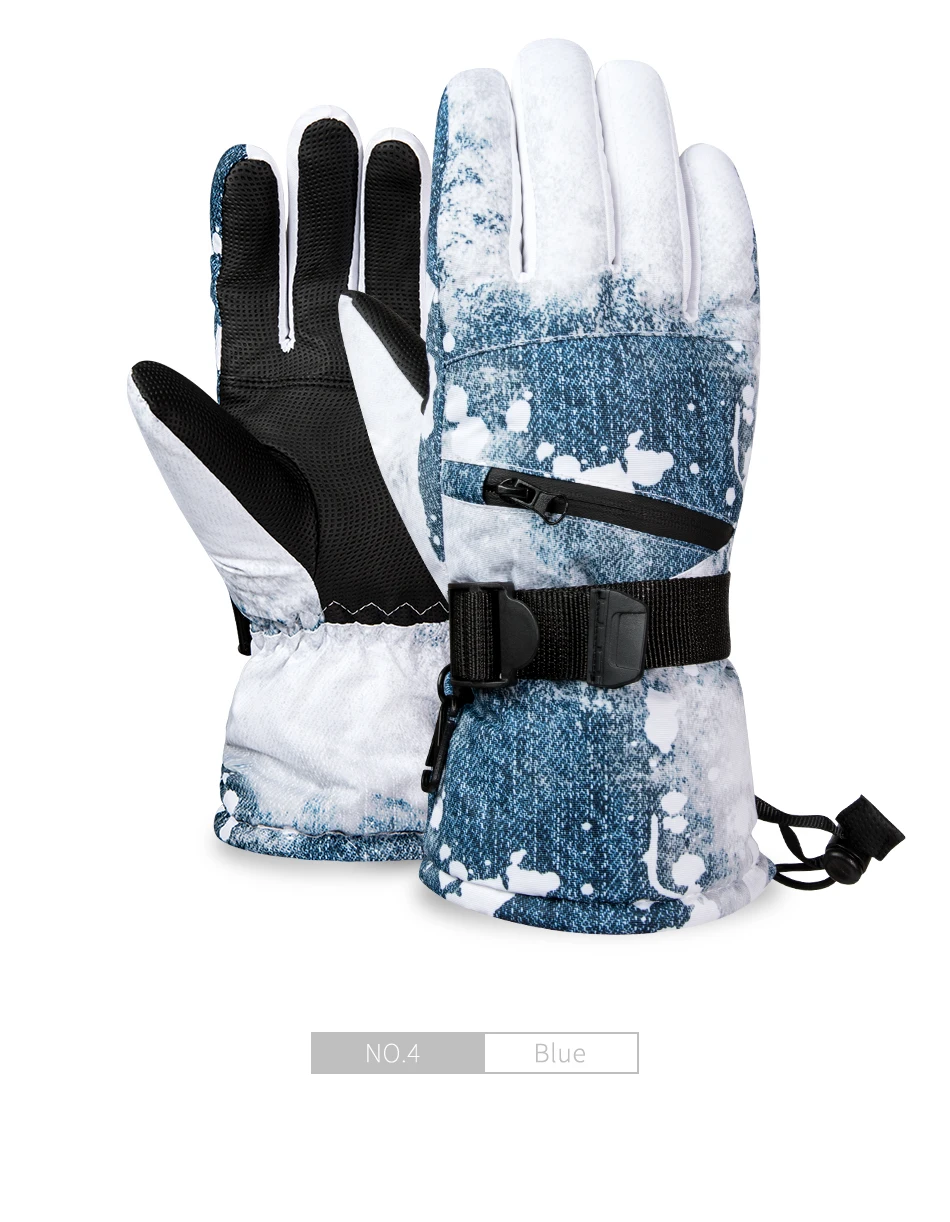 COPOZZ, теплые лыжные перчатки для мужчин и женщин, Зимние флисовые водонепроницаемые теплые зимние перчатки для сноуборда, 3 пальца, сенсорный экран для катания на лыжах