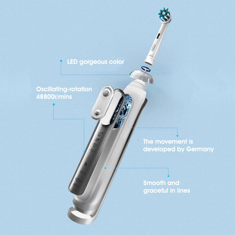 Oral B Electric Toothbrush Rechargeable Rotating IBRUSH 8000 5 Mode Bluetooth Position Detection 360 Smart Electronic Toothbrush Oral B Electric Toothbrush Rechargeable Rotating IBRUSH 8000 5 Mode Bluetooth Position Detection 360 Smart Electronic Toothbrush