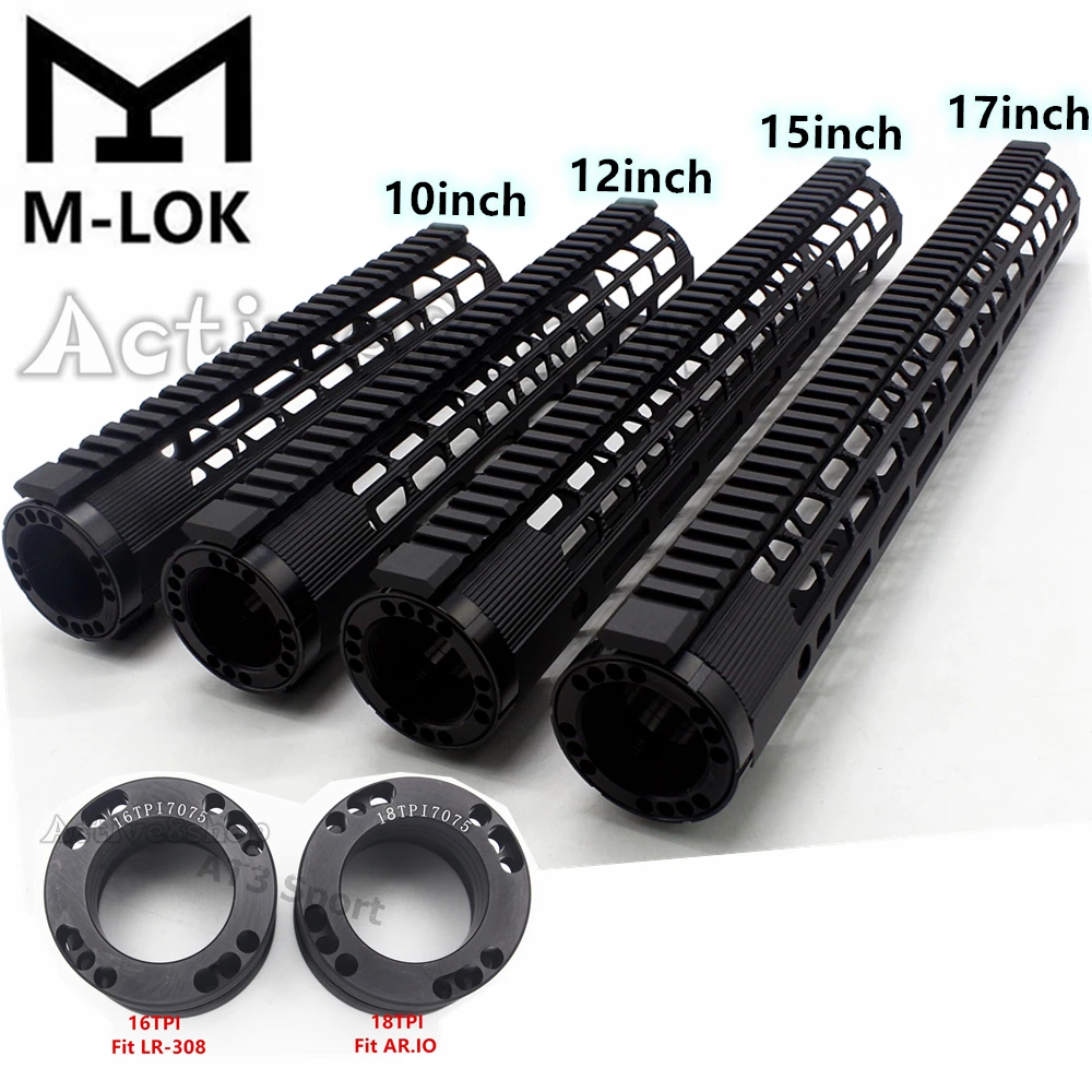 M lok 10 12 15 17 дюйма без Mlok плавающая направляющая с монолитной верхней направляющей.