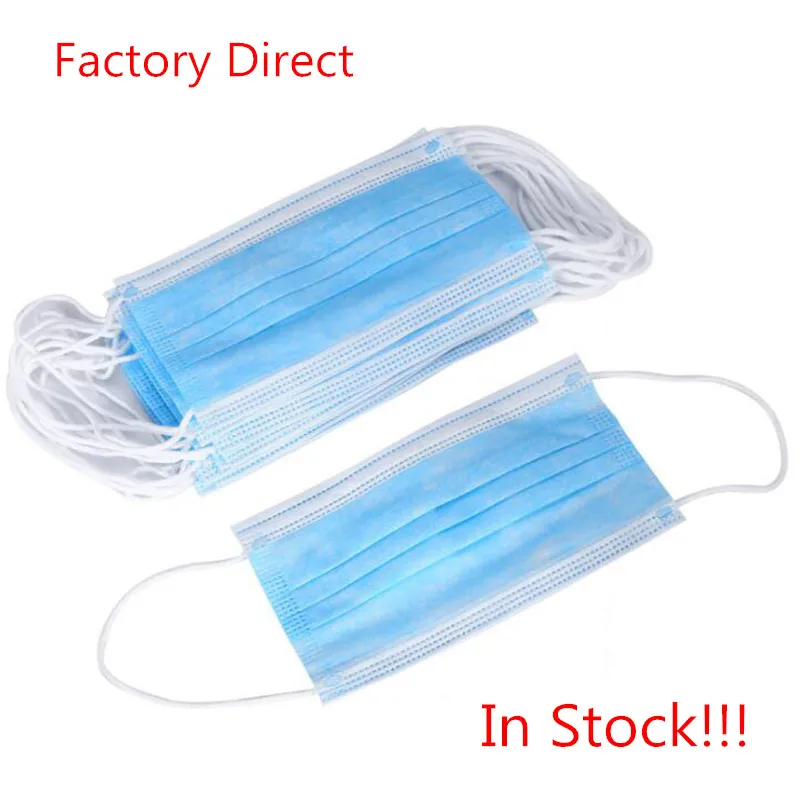 

10pcs/pack 3 Layers Disposable Mask Anti-dust Mouth Masks Protective Breathable Face Masks For Adults Humdifiers