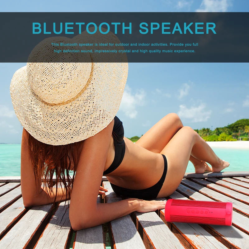 VTIN,, T2, беспроводной динамик, Bluetooth, музыка, бас, динамик, портативный, светодиодный, поддержка TF карты, FM радио, Aux вход, стерео, Hi-Fi