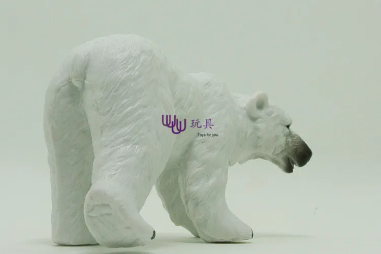 Model Wild Animal Model Set Large Polar Bear Plastic Emulate Toy