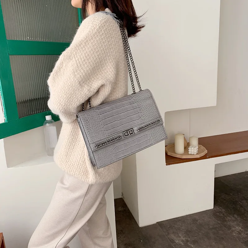 Bolsa Mujer, сумки для женщин, роскошные сумки, женские сумки, дизайнерские, крокодиловый узор, кожа, сумка через плечо, сумка-мессенджер