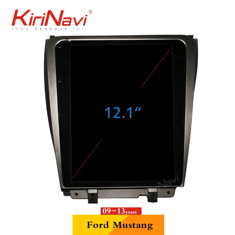 Cheap KiriNavi Vertical Screen Tesla Style 12.1‘’ Android 9.0 Car Multimedia Dvd Navigation For Ford Mustang Car Radio GPS 2010-2014 4
