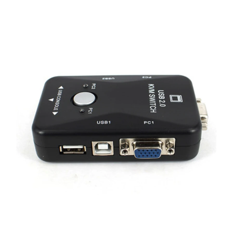 

2-In-1-Out 2 Port USB 2.0 KVM Switch Switcher 1920*1440 VGA SVGA Switch Splitter Box for Keyboard Mouse Monitor Adapter