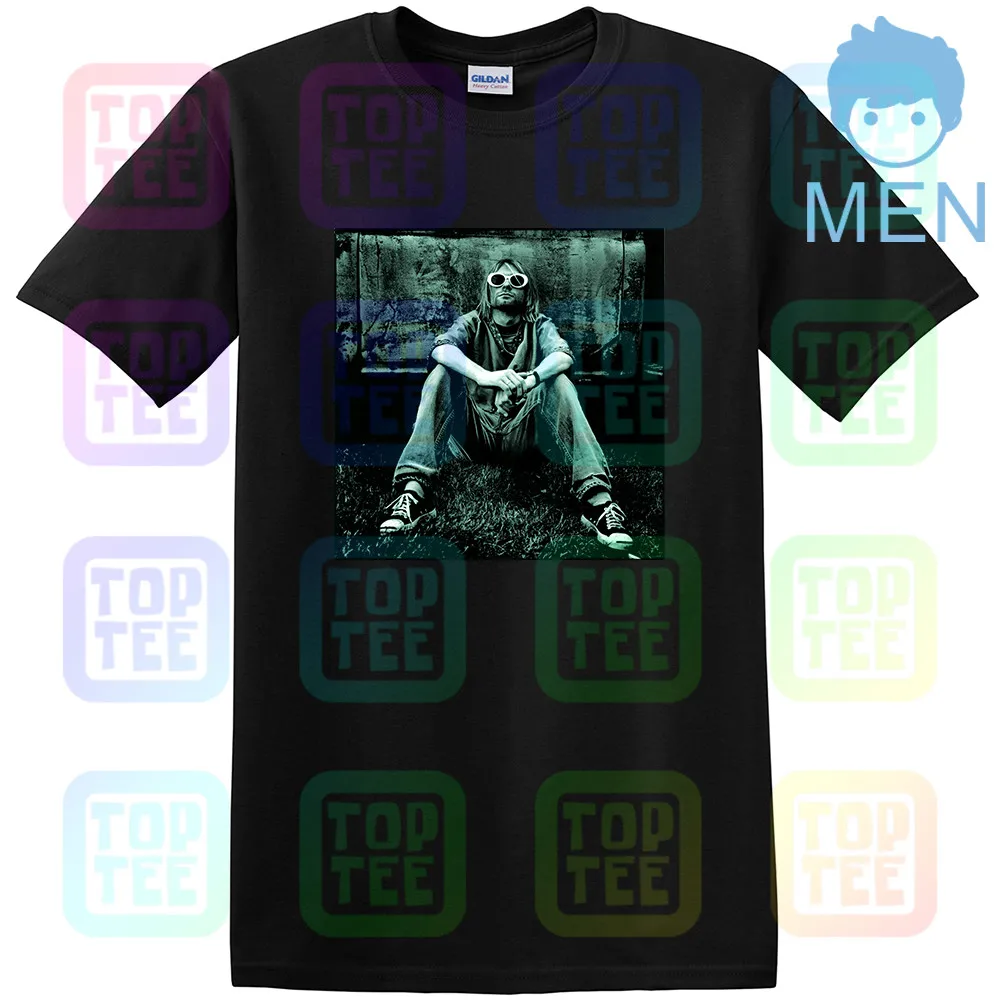 MEN-BLACK Курт Кобейн, Нирвана Новая мужская черная футболка Grudge Rock 90's Rock - Цвет: MEN-BLACK