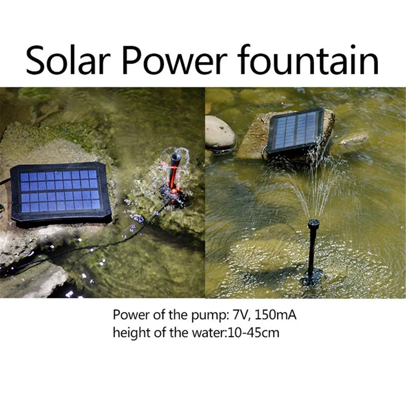 

LED Colorful Solar Power Fountain Water Pump Lake Park DC Brushless Battery Pump Light Landscaping Fountain Clean Water Pumps