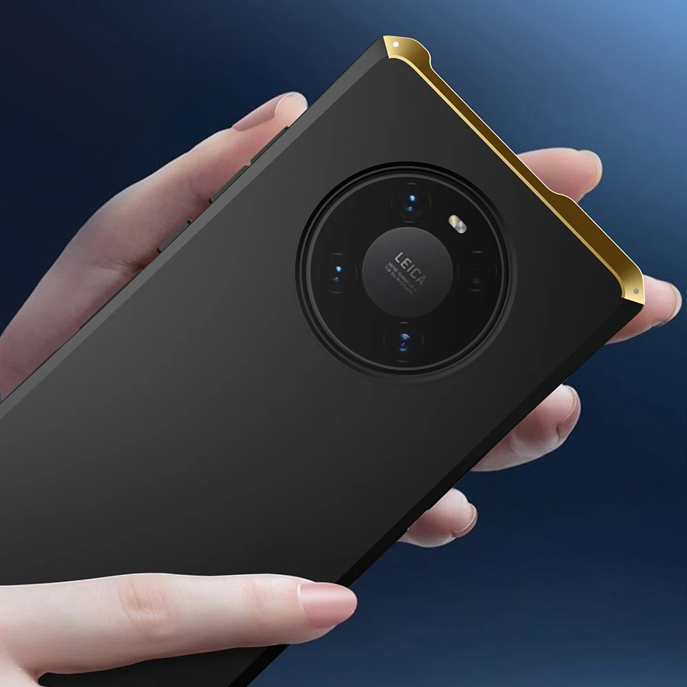 Текстурированная Противоударная металлическая рамка для Huawei P40 P20 P10 Plus PRO из