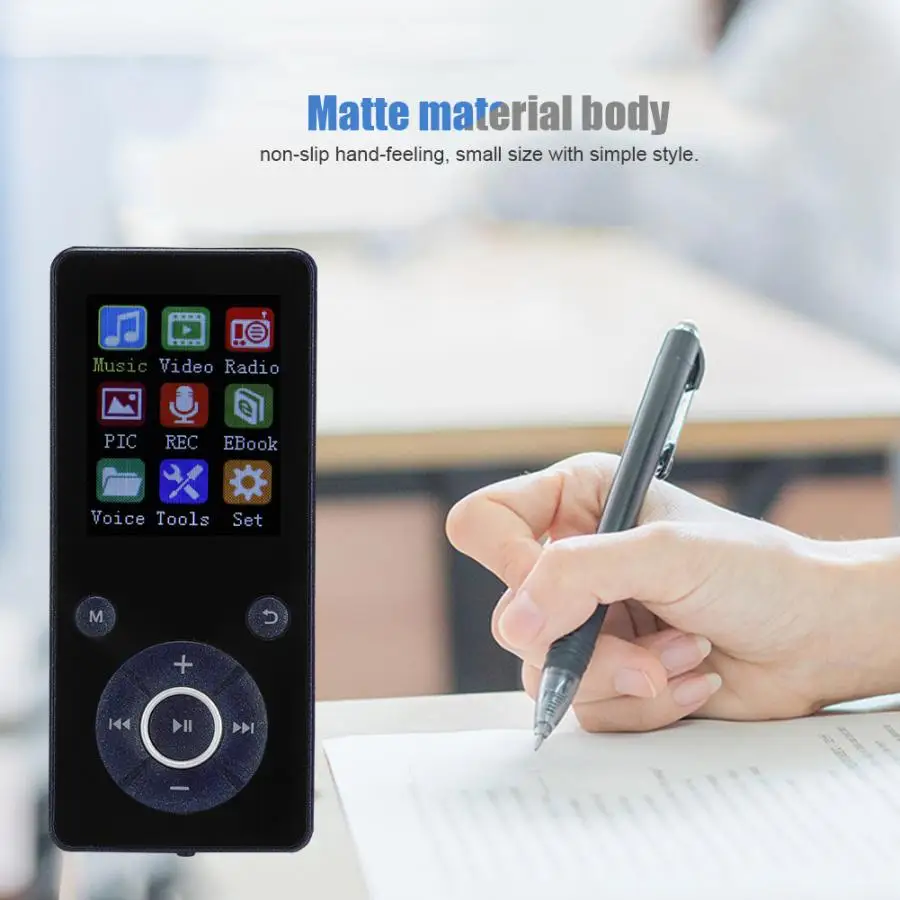 Портативный Bluetooth 4,2 Подключаемая карта студента MP4 музыкальный видео плеер с 1.8in дисплей Поддержка музыки радио Запись видео электронная книга