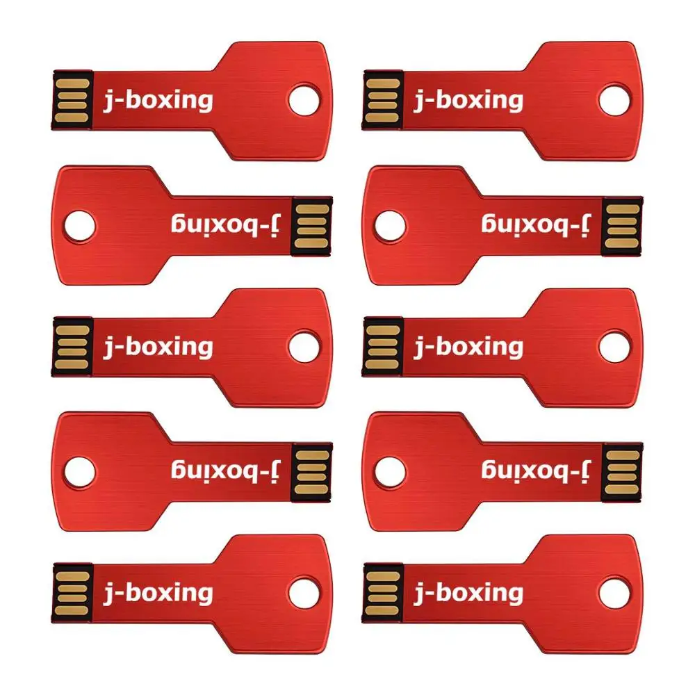 J-бокс USB флэш-накопители ключ Форма 10 шт./упак. 1 Гб 2 ГБ 4 ГБ 8 ГБ оперативной памяти, 16 Гб встроенной памяти, 32 ГБ флэш-накопитель USB флэш-карты флэш-накопитель для компьютера Mac подарки