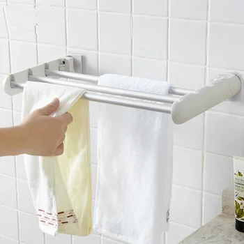 

Foldable multifunctional towel rack Towel Hanger Shower Shelf Wall-Mounted Storage Rack for Kitchen Bathroom Towel Organizer