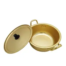 Суповый горшок алюминиевый горшок Ramen лапша горшок лапша маленькая столовая сетка красный горшок Корейская кухня суп горшок вареная лапша быстрого приготовления