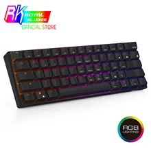 RK kraliyet KLUDGE RK61 RGB kablosuz 60% kompakt mekanik klavye, _ _ _ _ _ _ _ _ _ _ _ _ _ _ _ _ _ _ _ _ Tuşları Bluetooth küçük taşınabilir Tkl kırmızı oyun ofis klavye