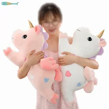 60-80cm Soft Stuffed Plush Animals Toy Unicorn Plush Toys horse Sofa Pillow cushion Baby Sleep Partner Playmate Kids Girl Gift