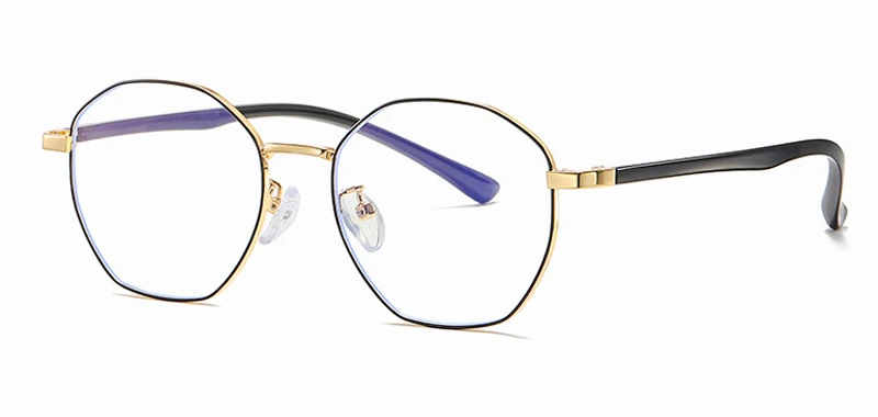 gold black frame Peekaboo, синий светильник, защитные очки для женщин, компьютер, планшет, золото, металл, полигон, черные, мужские очки, оптические, подарок - Цвет оправы: gold black frame