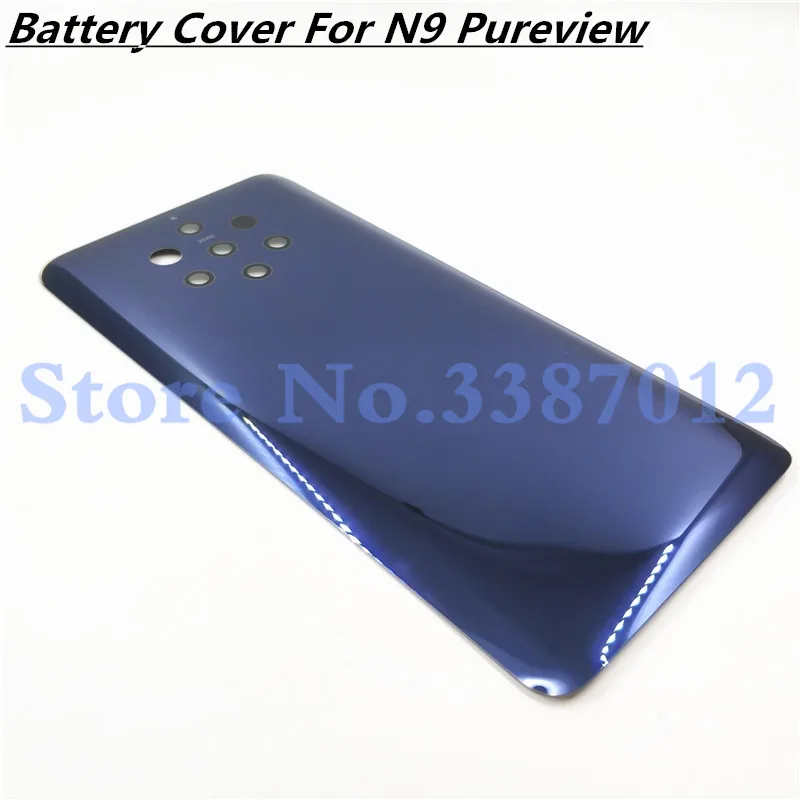 Оригинальная Задняя стеклянная панель для Nokia 9 PureView Крышка батарейного отсека задняя дверь замена корпуса