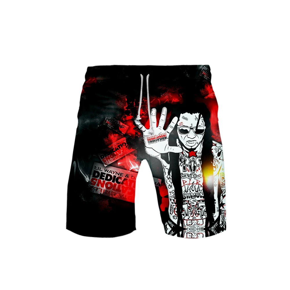 Стиль Lil Wayne 3D печать мужские летние горячая Распродажа повседневные крутые и дышащие вентиляционные Стильные пляжные шорты