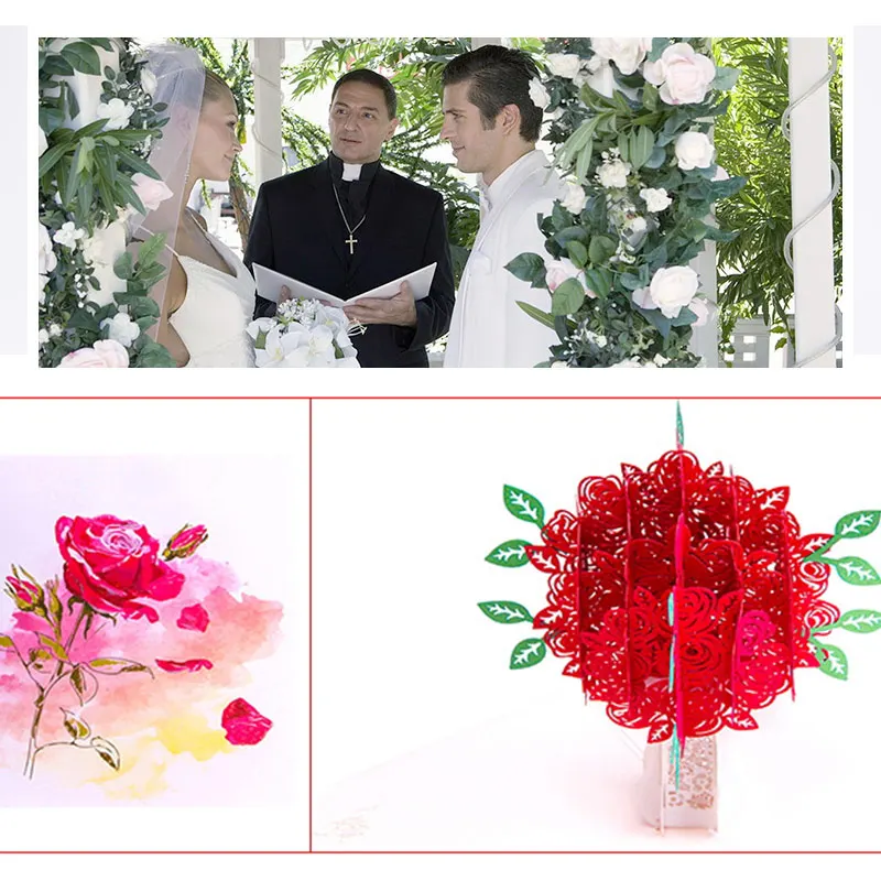  3D Greeting Cards Wedding Invitations for Mother Daughter Wife Anniversary MF999 - 4.00023E+12