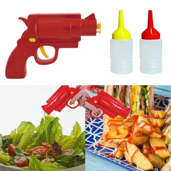 

Kitchen Resturant Condiment Dispenser Bottle - Red Condiment Gun Condiments