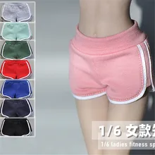 

1/6 Female puppet clothing accessories Trend Soldiers Women's rubberized body Close-fitting sports shorts Yoga pants 12 inches