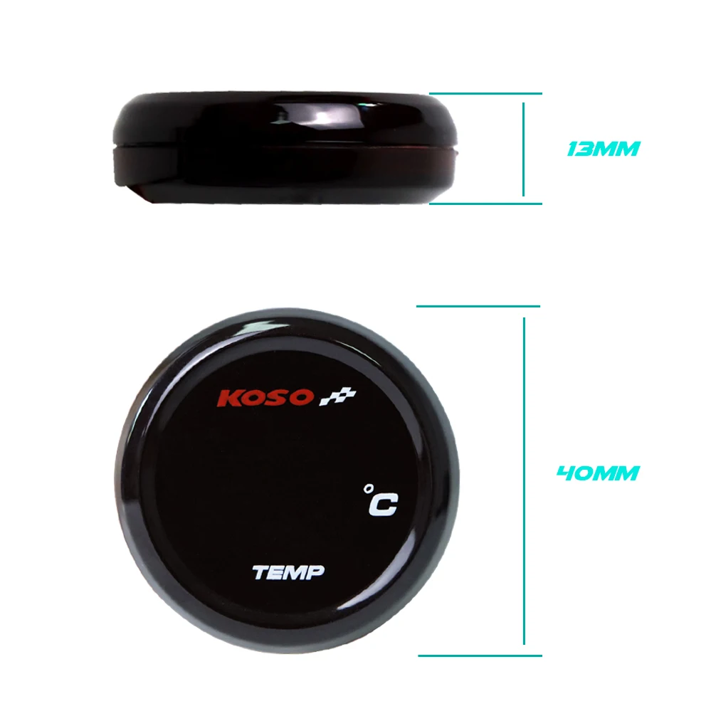 KOSO 원형 수온 측정기, 야마하 NMAX TMAX XMAX 디지털 오토바이 수온 게이지, 0 120 도 디스플레이, 2  색-Freehip.co.kr