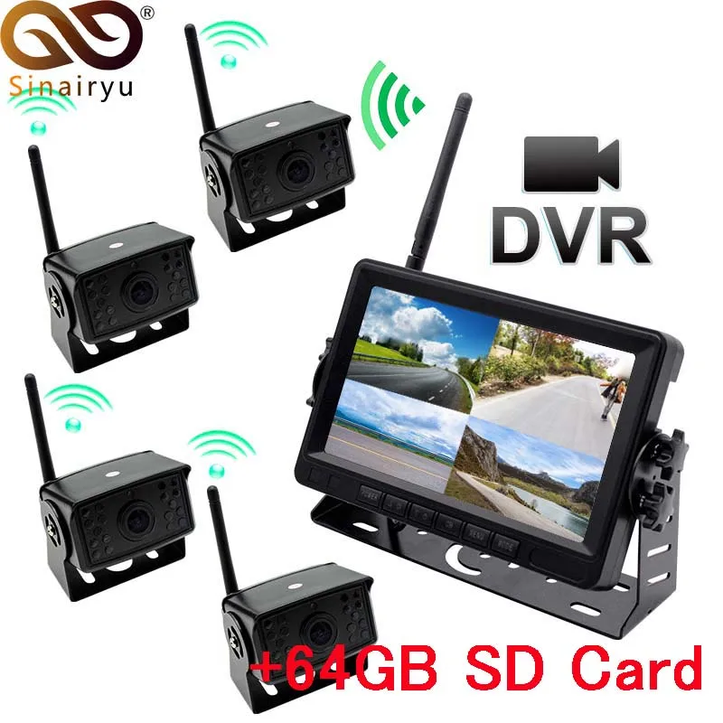 Sinairyu 1280*960 высокое разрешение AHD беспроводной грузовик DVR монитор " ночное видение обратный резервный рекордер Wifi камера для автобуса автомобиля - Цвет: Фиолетовый