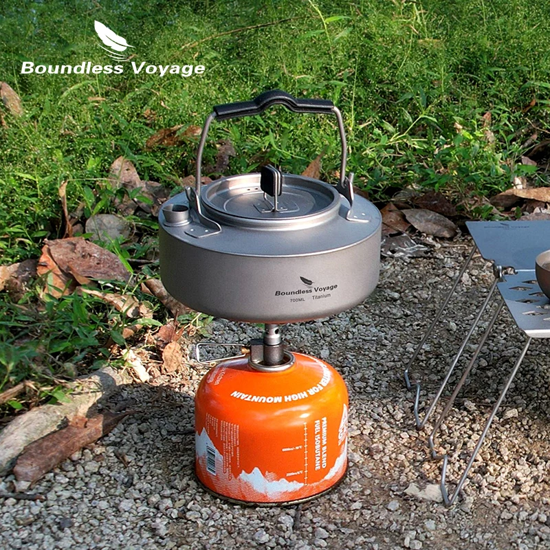 Boundless Voyage Titanium Pot & Wood Stove Set – Ultralight 800ml Camping Cookware For Backpacking
