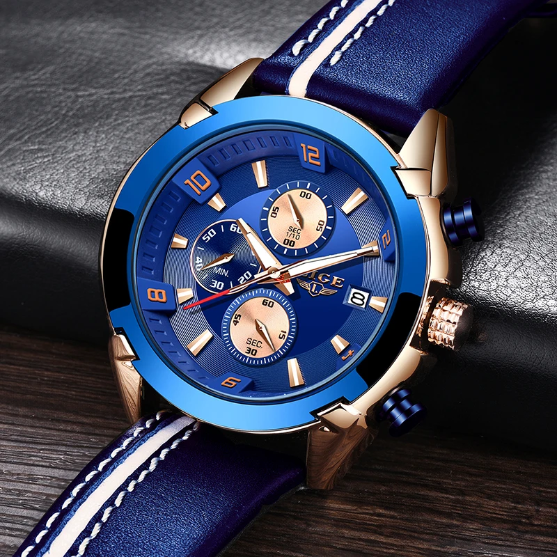 Relogio Masculino 2019 New LIGE Sport Chronograph Mens Watches Top Brand Casual Leather Waterproof Date Quartz Watch Man Clock Relogio Masculino 2019 New LIGE Sport Chronograph Mens Watches Top Brand Casual Leather Waterproof Date Quartz Watch Man Clock