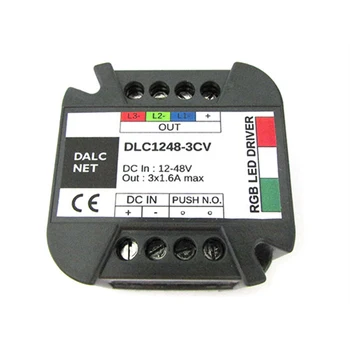 

DALCNET CL9177 Dalcnet EasyRGB ECU Controller Dimmer for RGB Led strip DC12V 24V-48V with Button No. O. DLC1248-3CV-RGB