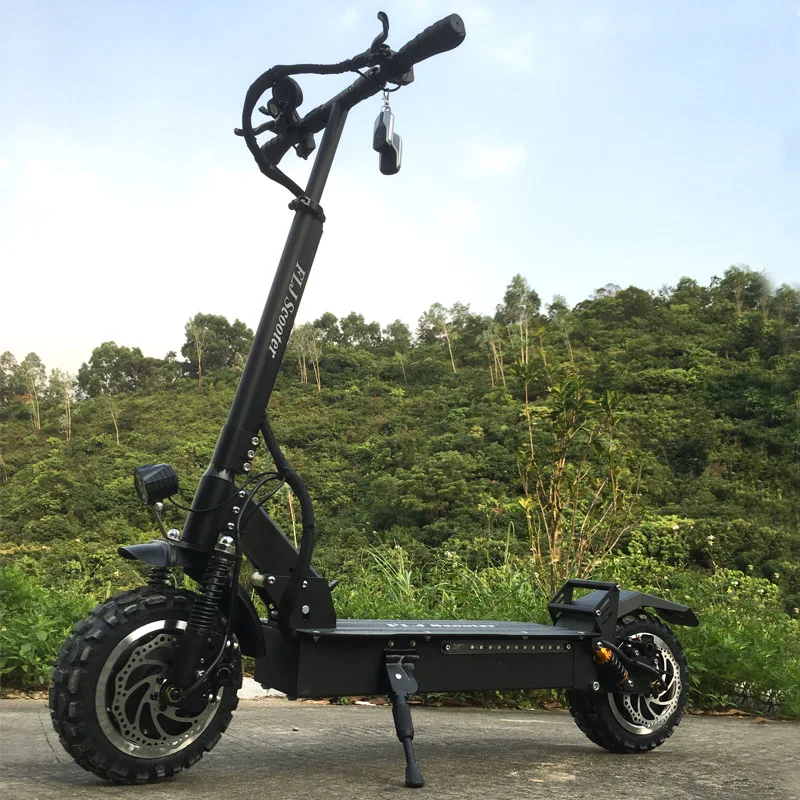 Excellent FLJ Adult Electric Scooter with 60V/3200W Strong Power Kick Scooter fat tire big wheel electric scooters adults with Oil Brake 0