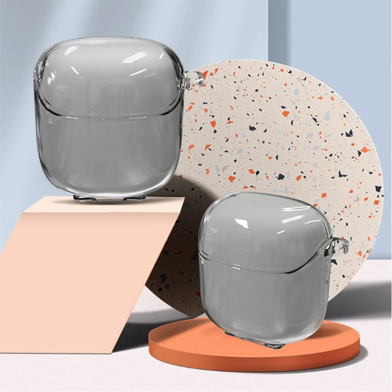 Transparent TPU Case Cover Compatible with J BL Tune 220TWS/225TWS Charging Case with Keychain 