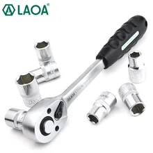 LAOA-llave de tubo de trinquete de 36 dientes, herramientas de reparación de automóviles de acero CR-V DE ALTO Torque, liberación rápida