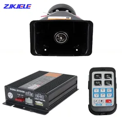 200W  9 Sound Car Siren Speaker Truck Warning Alarm Police Siren Emergency Electronic Horn PA MIC System Wireless Remote Cotrol