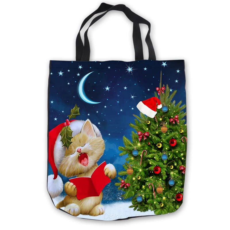 

Custom Canvas Merry Christmas ToteBags Hand Bags Shopping Bag Casual Beach HandBags Casual 180713-1-25
