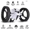 Mini RC Bounce Car Flexible Wheels High Speed Jumping Off-road car Machine With LED Night Electric educational Gifts Kids Toy 1